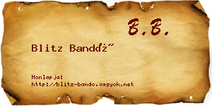 Blitz Bandó névjegykártya